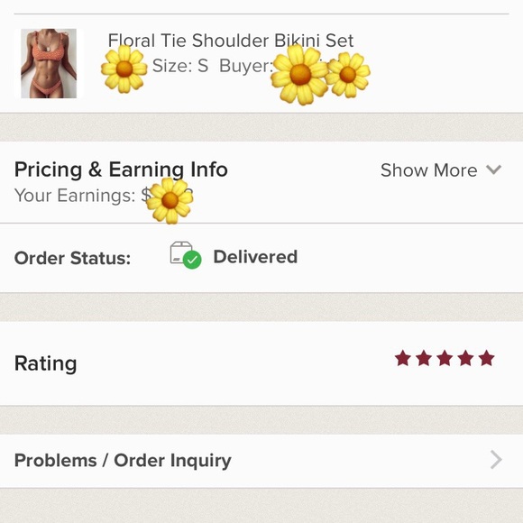 Floral Tie Shoulder Bikini Set - Picture 4 of 4